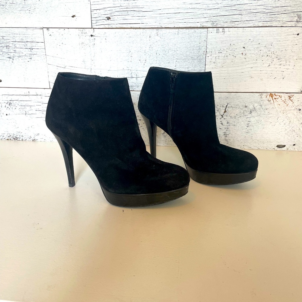 Stuart Weitzman Black Suede Booties